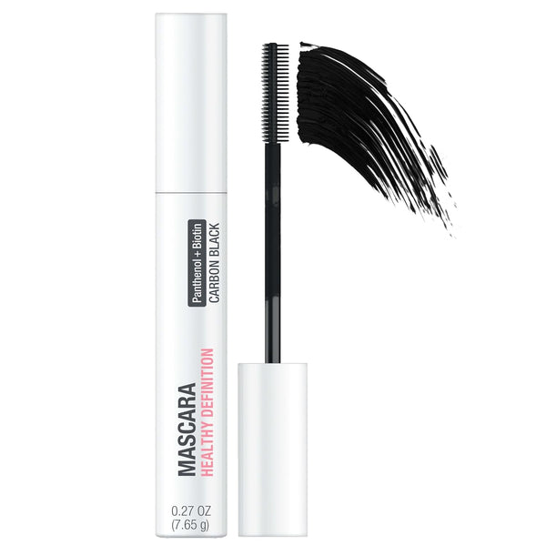 Healthy Definition Mascara, Eyelash Mascara Defines, Lifts, Curls, Lengthens & Volumizes Lashes, Dual-Sided Comb + Brush for Natural Application, Carbon Black, 0.27 Oz