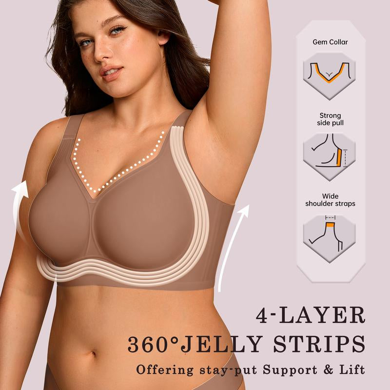 OEAK Women's Comfortable Wireless Padded Bras - Ultimate Full Coverage Support for Everyday Wear