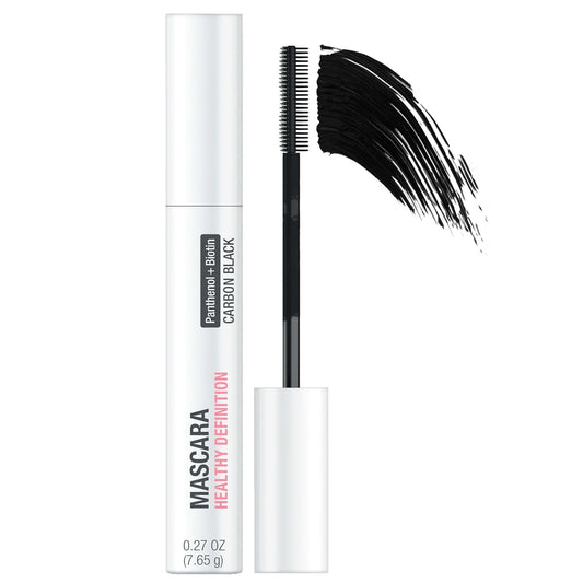 Healthy Definition Mascara, Eyelash Mascara Defines, Lifts, Curls, Lengthens & Volumizes Lashes, Dual-Sided Comb + Brush for Natural Application, Carbon Black, 0.27 Oz