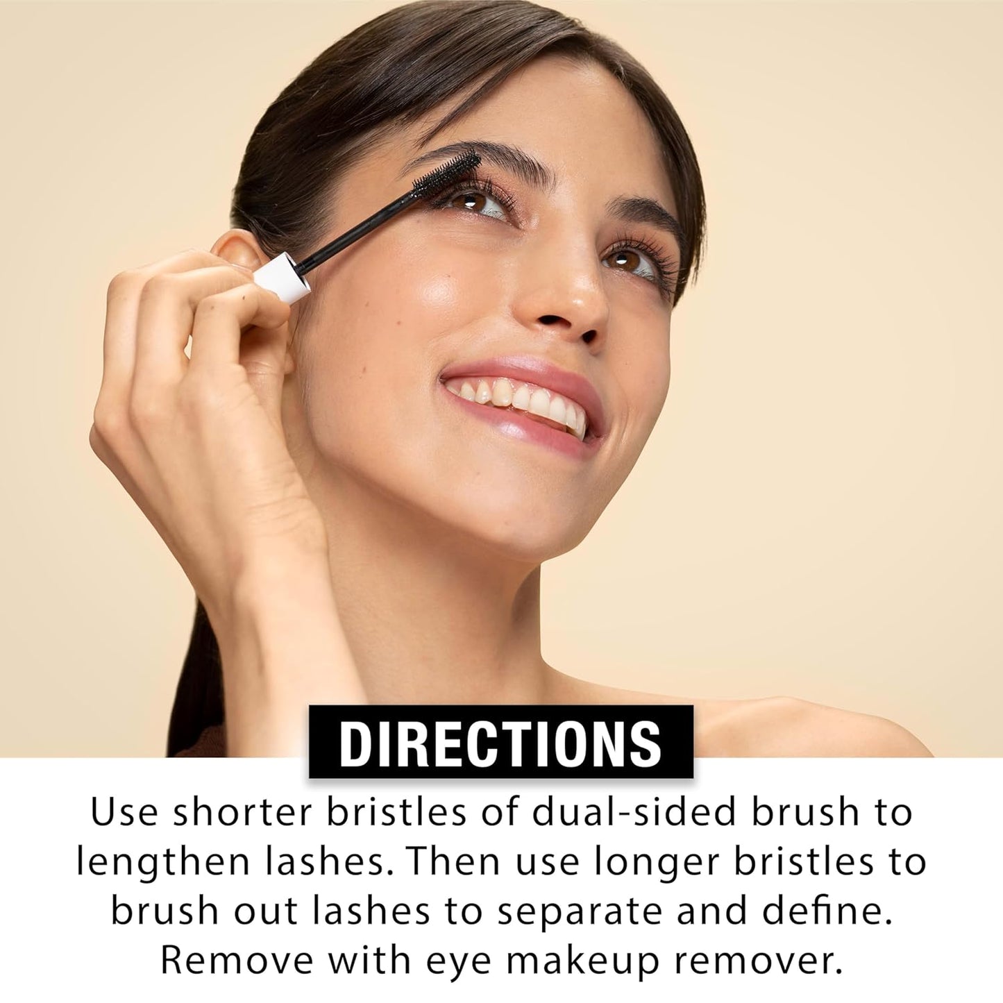 Healthy Definition Mascara, Eyelash Mascara Defines, Lifts, Curls, Lengthens & Volumizes Lashes, Dual-Sided Comb + Brush for Natural Application, Carbon Black, 0.27 Oz