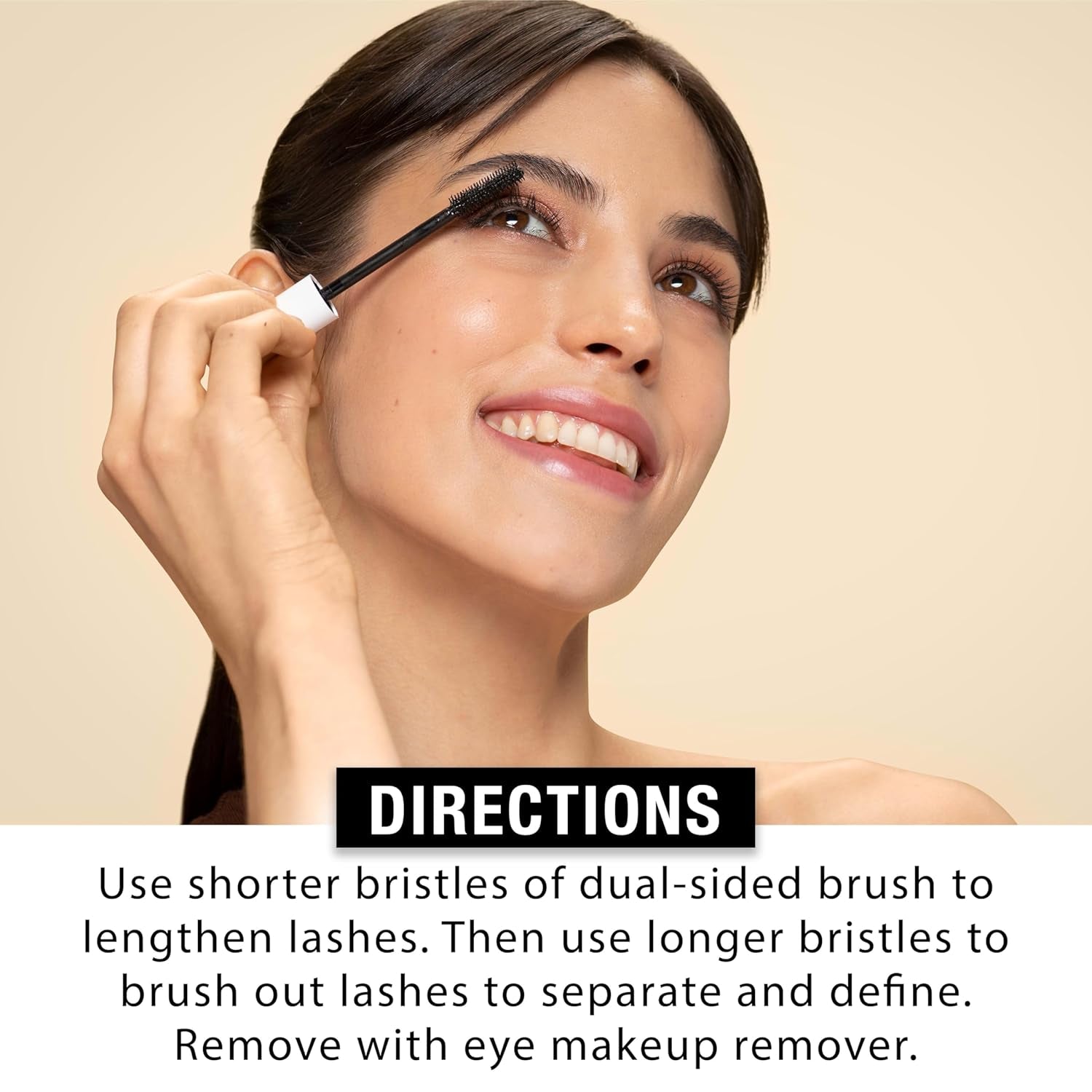 Healthy Definition Mascara, Eyelash Mascara Defines, Lifts, Curls, Lengthens & Volumizes Lashes, Dual-Sided Comb + Brush for Natural Application, Carbon Black, 0.27 Oz