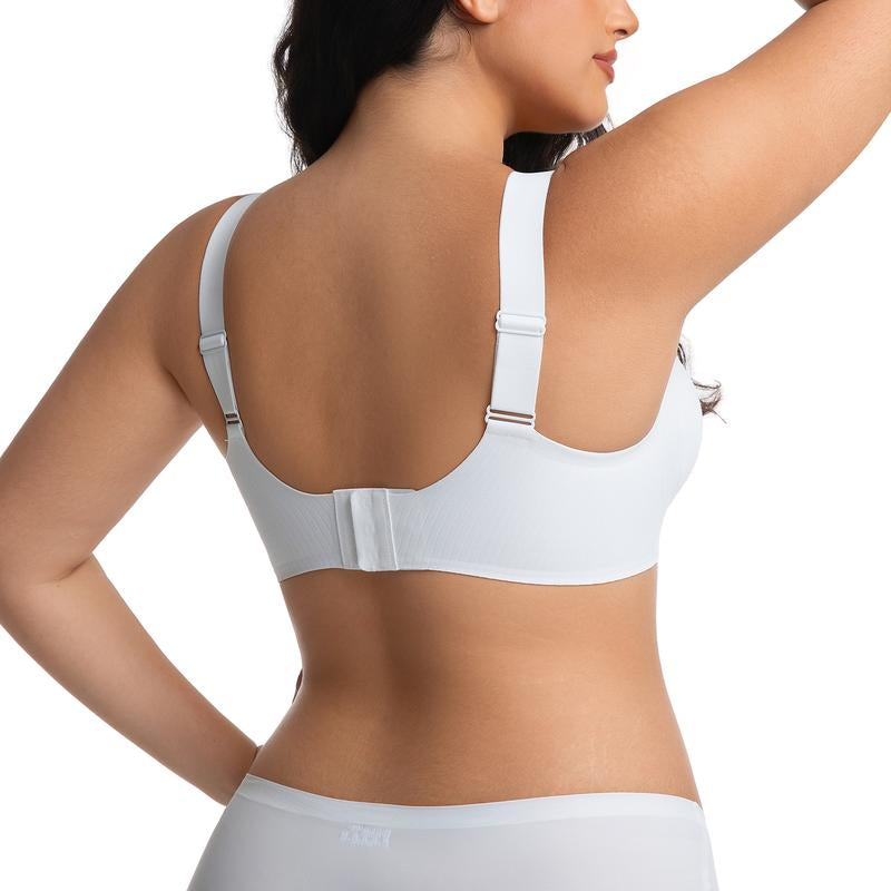 Plus Size Fashion Lingerie: Wireless Seamless Bra Full Coverage Comfortable Wireless Padded Bras Comfort Push-Up T-Shirt Bra for Everyday Lingerie