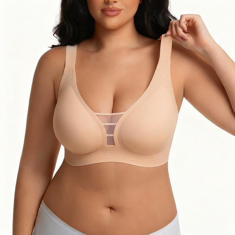 Plus Size Fashion Lingerie: Wireless Seamless Bra Full Coverage Comfortable Wireless Padded Bras Comfort Push-Up T-Shirt Bra for Everyday Lingerie