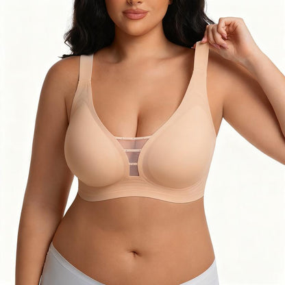 Plus Size Fashion Lingerie: Wireless Seamless Bra Full Coverage Comfortable Wireless Padded Bras Comfort Push-Up T-Shirt Bra for Everyday Lingerie