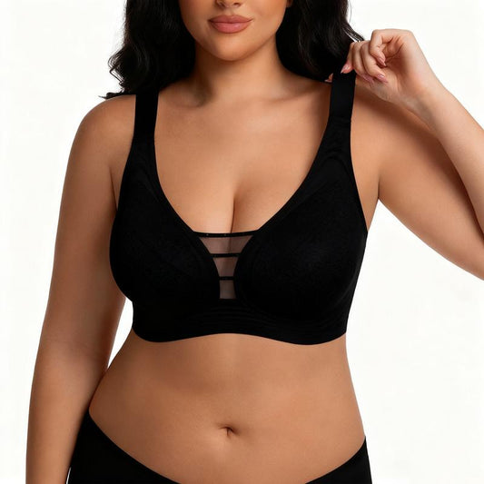 Plus Size Fashion Lingerie: Wireless Seamless Bra Full Coverage Comfortable Wireless Padded Bras Comfort Push-Up T-Shirt Bra for Everyday Lingerie