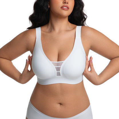 Plus Size Fashion Lingerie: Wireless Seamless Bra Full Coverage Comfortable Wireless Padded Bras Comfort Push-Up T-Shirt Bra for Everyday Lingerie
