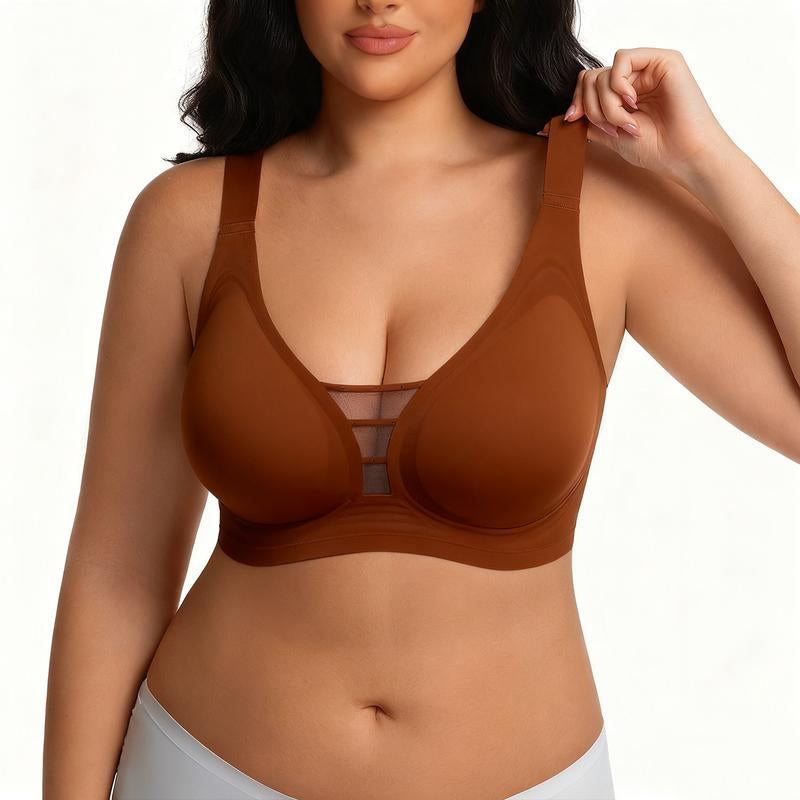 Plus Size Fashion Lingerie: Wireless Seamless Bra Full Coverage Comfortable Wireless Padded Bras Comfort Push-Up T-Shirt Bra for Everyday Lingerie