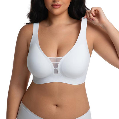Plus Size Fashion Lingerie: Wireless Seamless Bra Full Coverage Comfortable Wireless Padded Bras Comfort Push-Up T-Shirt Bra for Everyday Lingerie
